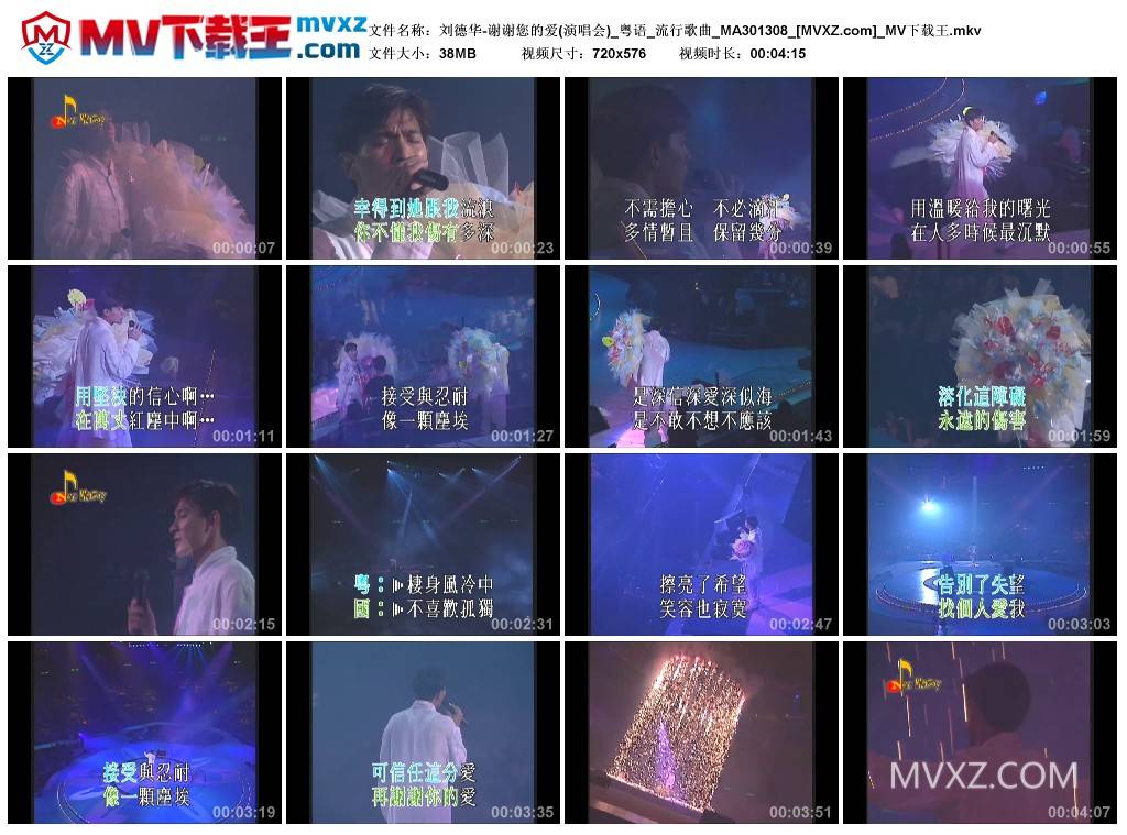 刘德华-谢谢您的爱(演唱会)_粤语_流行歌曲_MA301308